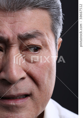 東方人的面部表情，高級，中年，老人，特寫，健康，印象，韓國 38687512
