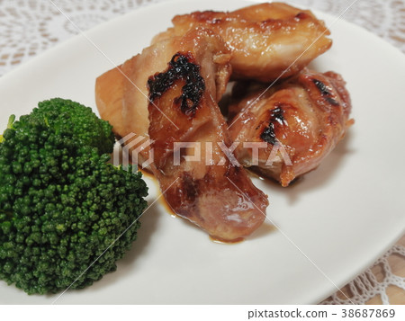 Homely rustic home-made "Yakitori" 38687869