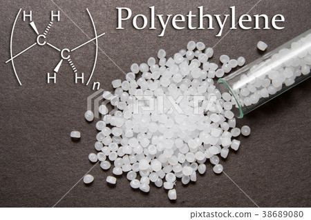 Plastic pellets. Transparent Polyethylene granules Plastic pellets. Transparent Polyethylene granules 38689080