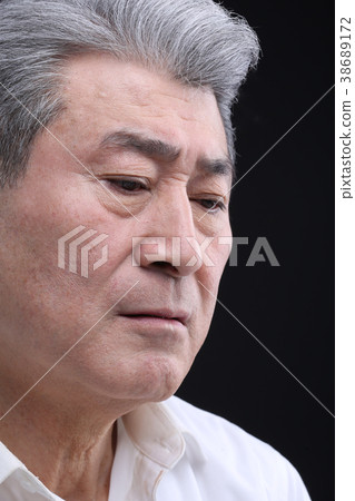 Oriental man's facial expression, Senior, Middle-aged, Elderly, Close-up, Health, Impression, Korean 38689172