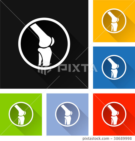 joint knee icons with shadow joint knee icons with shadow 38689998