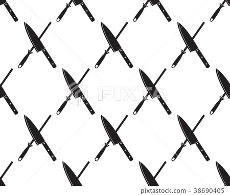 Knife and Sharpener Seamless Knife and Sharpener Seamless 38690405