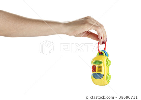 toy car in female hand 38690711