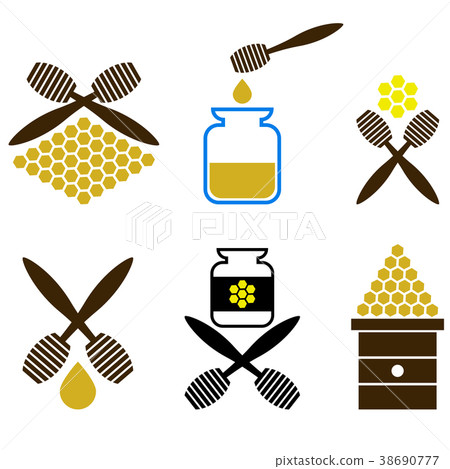 Set of Honey Icon Isolated Set of Honey Icon Isolated 38690777