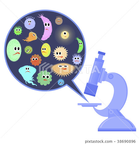 Set of Different Cartoon Microbes. - Stock Illustration [38690896] - PIXTA