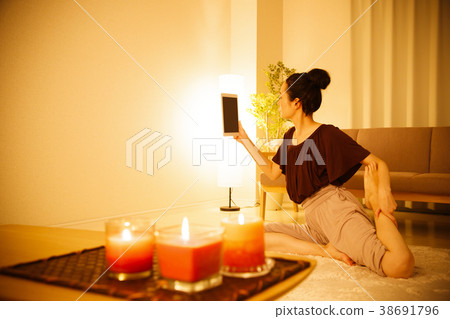 Yoga pilates fitness exercise woman gymnastics Yoga pilates fitness exercise woman gymnastics 38691796