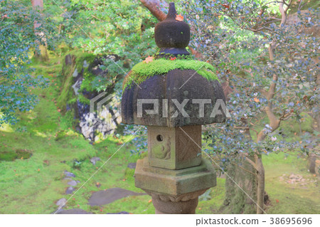 a  Japan style stone lantern lamp in japanese  38695696