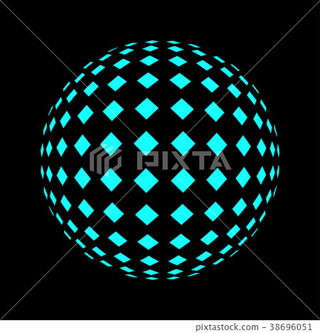 halftone blue circle 38696051