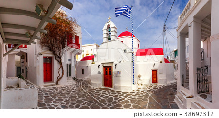 Agia Kyriaki Church on island Mykonos, Greece Agia Kyriaki Church on island Mykonos, Greece 38697312
