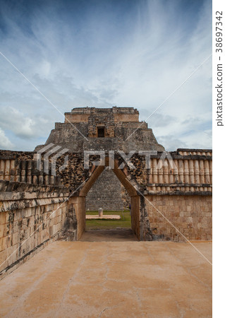 Majestic ruins Maya city in Uxmal,Mexico. 38697342