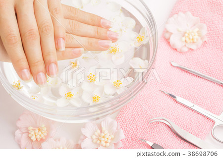 Female hands with manicure Female hands with manicure 38698706