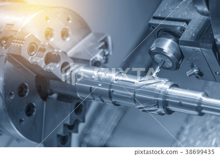 The CNC lathe machine  38699435