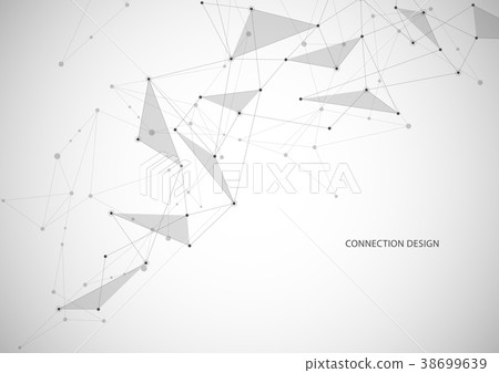Abstract connection background with lines and dots 38699639
