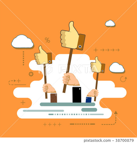 Human hand with thumb up. Human hand with thumb up. 38700879