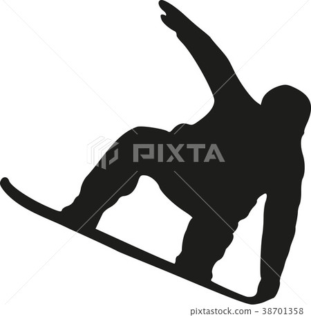 Snowboarding silhouette 38701358