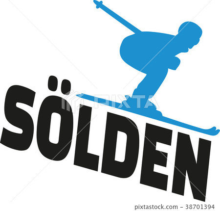 Soelden ski silhouette Soelden ski silhouette 38701394