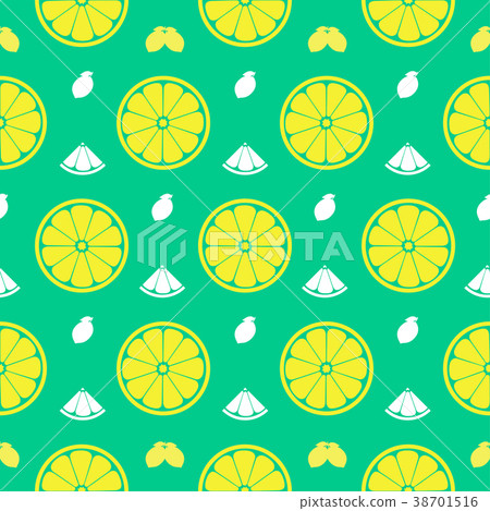 Lemon, orange fruits seamless pattern background Lemon, orange fruits seamless pattern background 38701516