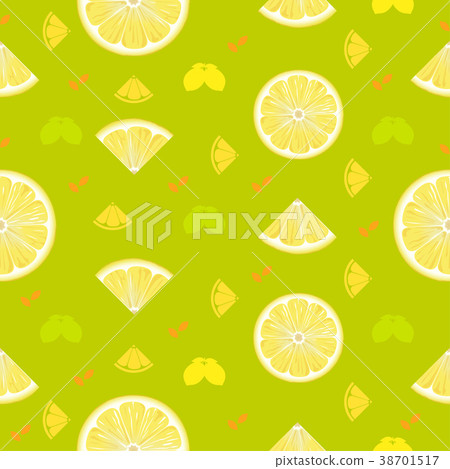 Lemon, orange fruits seamless pattern background Lemon, orange fruits seamless pattern background 38701517