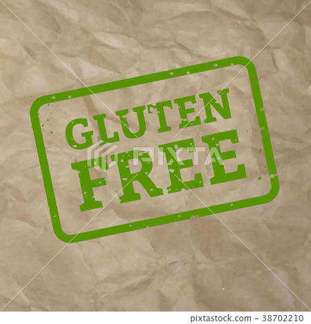 Gluten Free Stamp Sign Cardboard Background 38702210