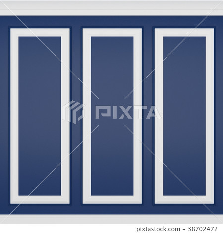 decoration classic blue wall ,3d render 38702472