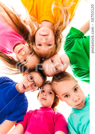 Kids faces in a round Kids faces in a round 38703120
