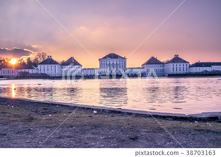 Dramatic scenery of Nymphenburg palace in Munich Dramatic scenery of Nymphenburg palace in Munich 38703163
