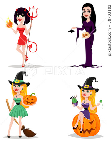 Halloween, cute cartoon character for holiday. Halloween, cute cartoon character for holiday. 38703182
