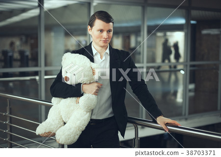 Young man waiting. 38703371