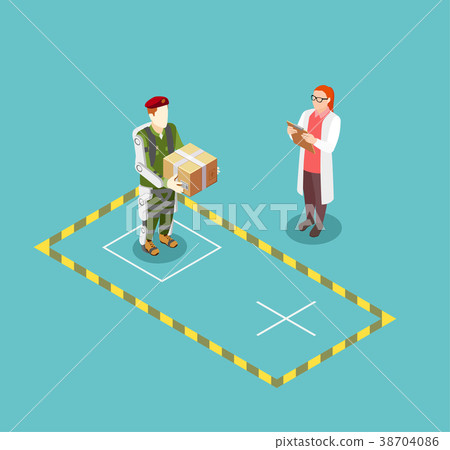 Functionality Of Exoskeleton Vector Illustration 38704086