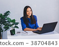 modern office worker while working 38704843
