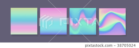 Hologram gradient set of four backgrounds with 38705024