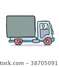 Truck with trailer illustration 38705091