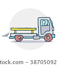 Truck with trailer illustration 38705092