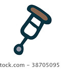 Crutch sketch icon 38705095