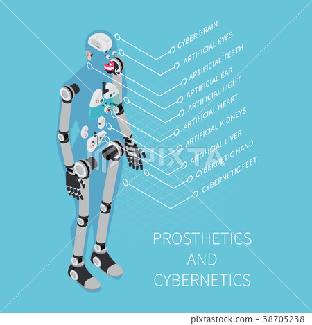 Prosthetics and Cybernetics Isometric Composition 38705238