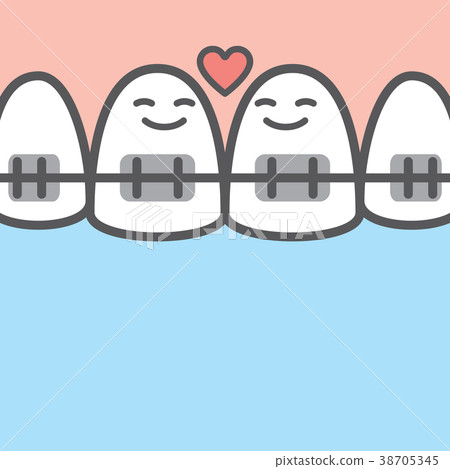 Tooth character couple upper illustration vector 38705345