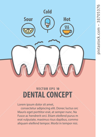 Layout Sensitive teeth illustration vector 38705376
