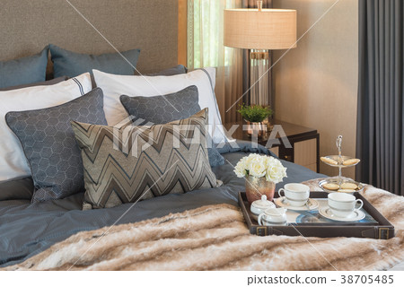 set of coffee cup on tray set of coffee cup on tray 38705485