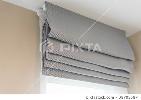 closed up of beautiful grey curtain closed up of beautiful grey curtain 38705587