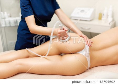 Hardware cosmetology. Young woman getting rf 38705602