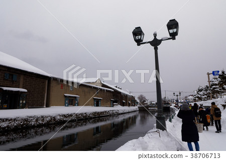 雪景小樽運河 38706713