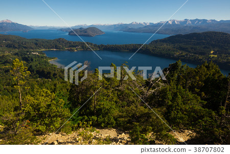 Lakes Nahuel Huapi and mountain Campanario 38707802
