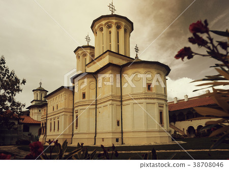 Horezu Monastery with church, Romania 38708046