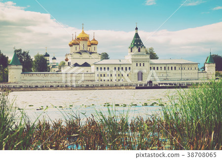 Male Ipatievsky Monastery at cloudy day in Kostroma, Russia Male Ipatievsky Monastery at cloudy day in Kostroma, Russia 38708065