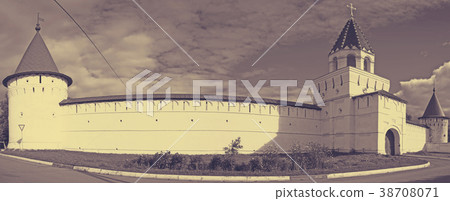 Male Ipatievsky Monastery at cloudy day in Kostroma, Russia 38708071