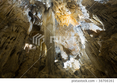 Picture of illuminated Grotte des Demoiselles in France Picture of illuminated Grotte des Demoiselles in France 38708161