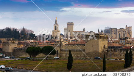 Panorama of Papal Palace, Avignon, France Panorama of Papal Palace, Avignon, France 38708275
