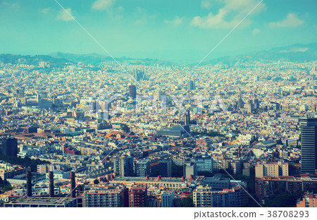 Historical neighbourhoods of Barcelona, view above 38708293