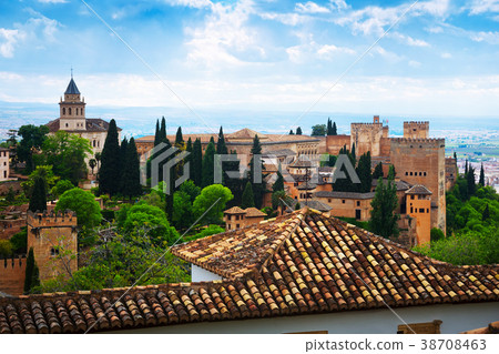 Day view to Alhambra. Granada Day view to Alhambra. Granada 38708463