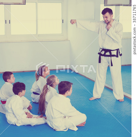 Man training new karate moves Man training new karate moves 38711765